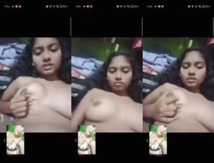 Desi Girl Play With Her Boobs viral mms xxx