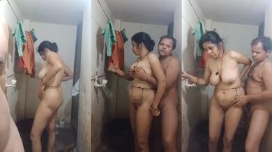 Viral MMS Porn video of a couple sex in a village bathroom